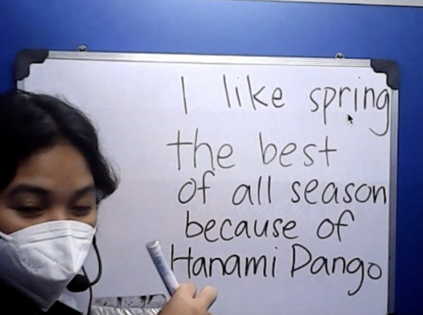 ホワイトボードを使用している様子