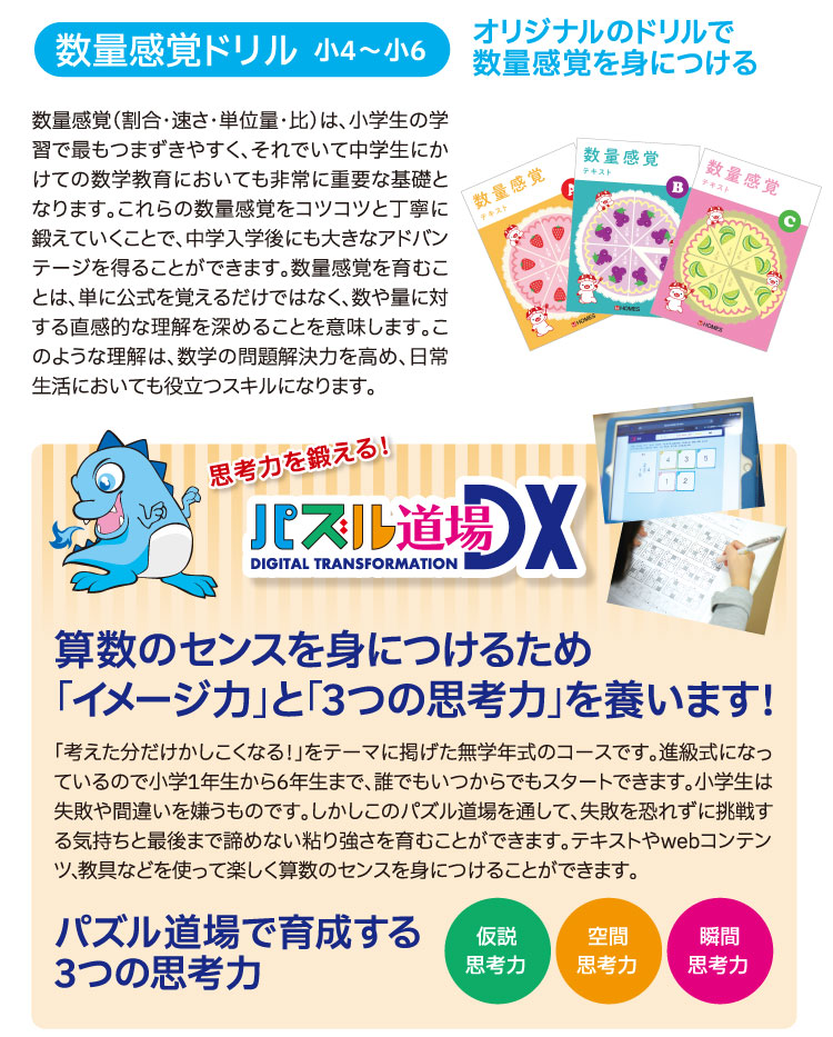 小4〜小6:数量感覚ドリル パスル道場DX:算数のセンスを身につけるため「イメージ力」と「3つの思考力」を養います！